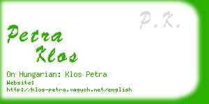 petra klos business card